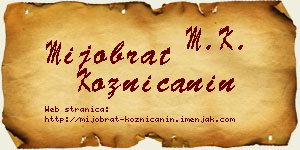 Mijobrat Kozničanin vizit kartica